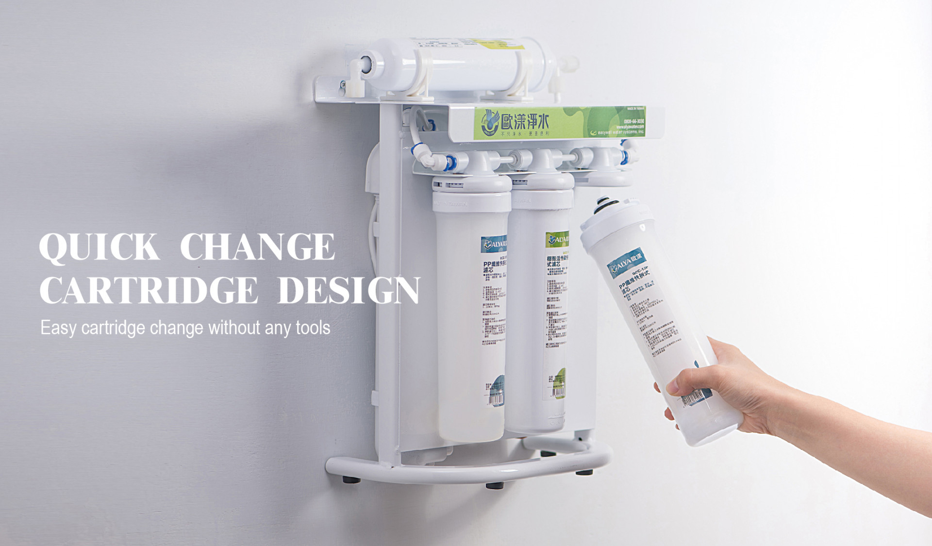 RO SYSTEM QUICK CHANGE CARTRIDGE DESIGN