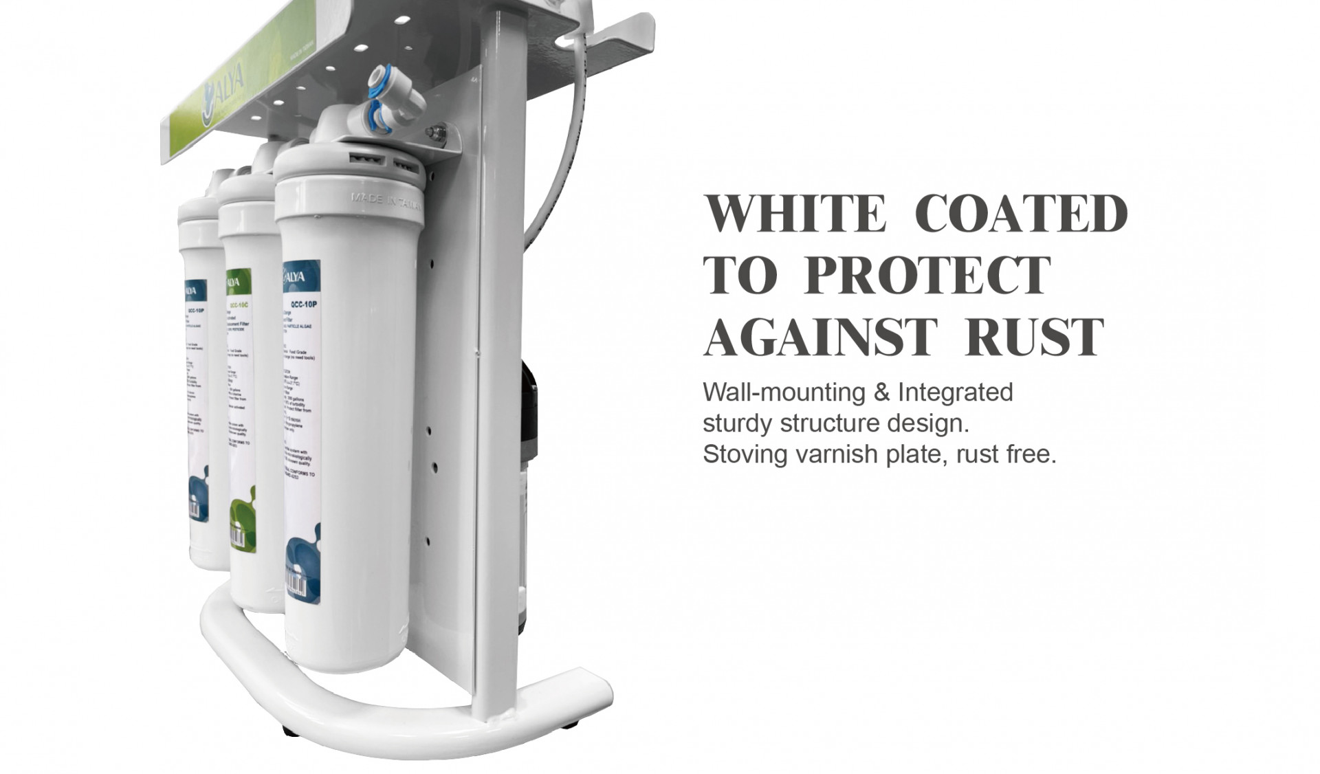 RO SYSTEM WHITE COATED TO PROTECT AGAINST RUST