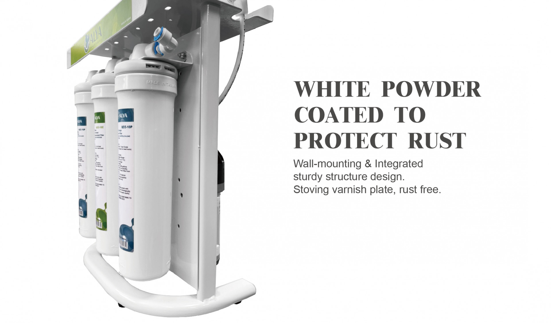 RO SYSTEM WHITE COATED TO PROTECT AGAINST RUST