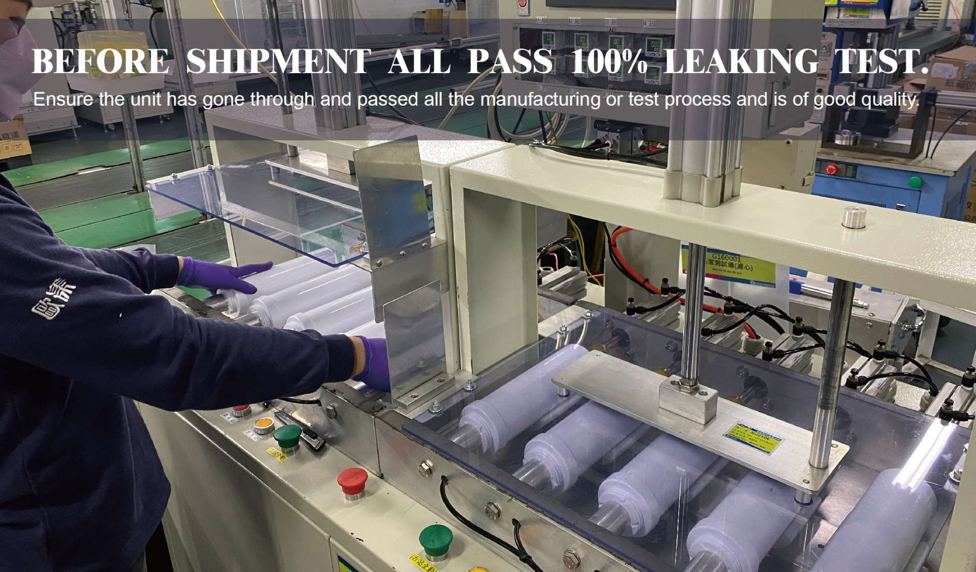 BEFORE SHIPMENT ALL PASS 100% LEAKING TEST