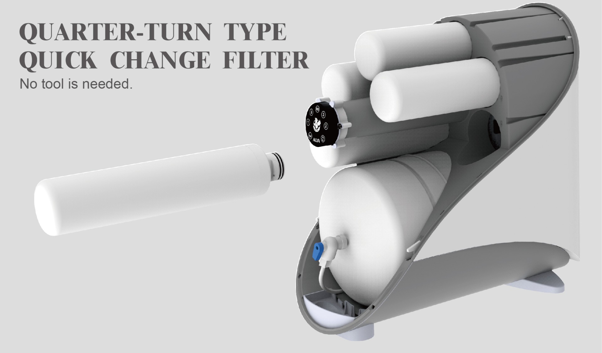 QUARTER-TURN TYPE QUICK CHANGE FILTER