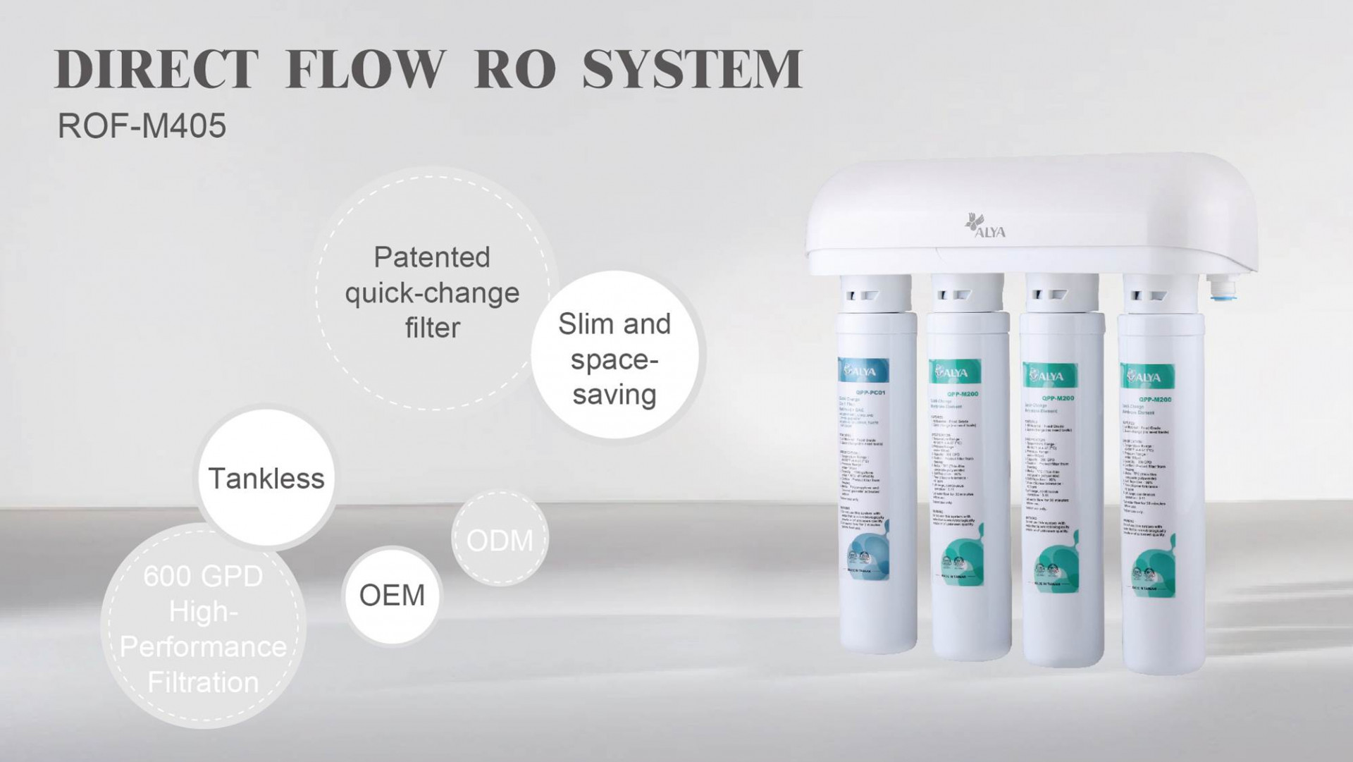 Direct Flow RO Purifier Water Filter System